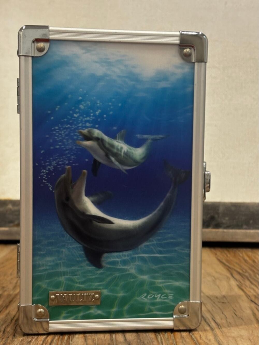 Vaultz Dolphin Mini Lock Box Royce Art Pencil Case Keepsake Box